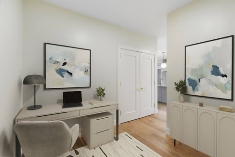 Floor plan for 1 bed, 1.5 baths, 1262 sqft